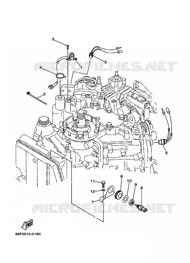 PIECES ELECTRIQUE 4 Yamaha OUTBOARD ENGINES 175hp (128.7kW) 2003 Z175  Z175GETOX