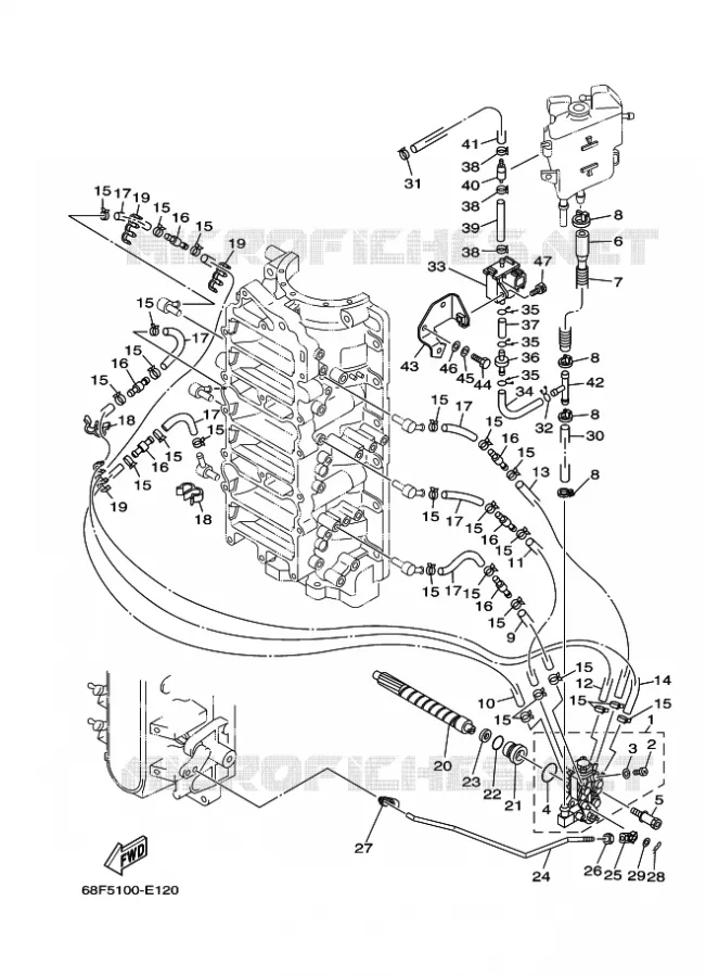 POMPE A HUILE Yamaha OUTBOARD ENGINES 200hp (147.1kW) 2006 Z200  Z200NETOL
