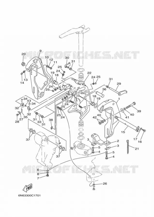 SUPPORT 1 Yamaha OUTBOARD ENGINES 200hp (147.1kW) 2004 Z200  Z200NETOX