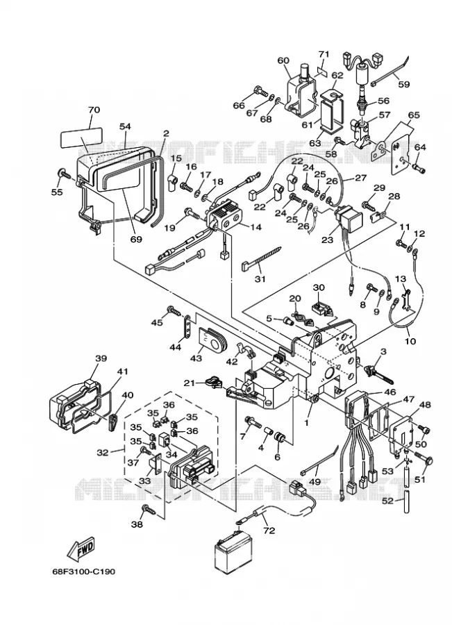 ELECTRIQUE 3 Yamaha OUTBOARD ENGINES 200hp (147.1kW) 2004 Z200  Z200NETOX