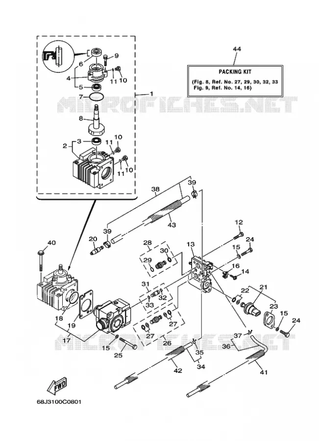 POMPE A INJECTION Yamaha OUTBOARD ENGINES 200hp (147.1kW) 2004 Z200  Z200NETOL