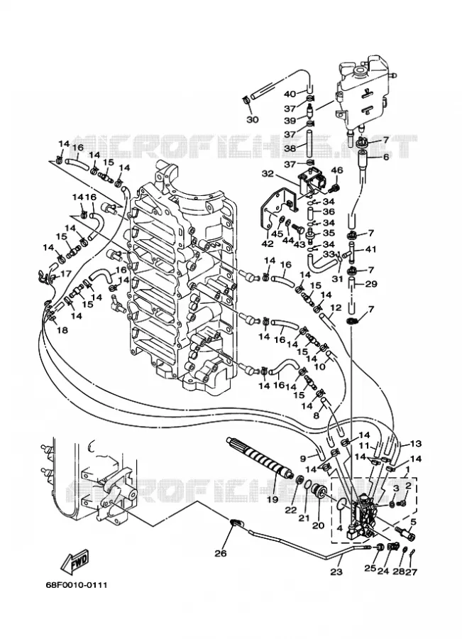 POMPE A HUILE Yamaha OUTBOARD ENGINES 200hp (147.1kW) 2003 Z200  Z200NETOL