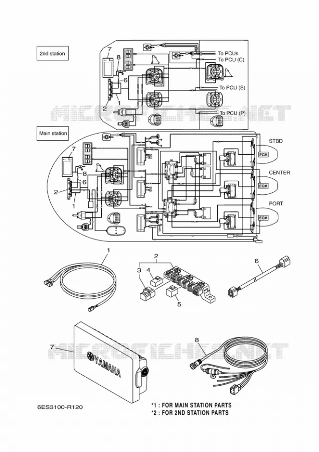 COMPTEUR MULTIFONCTION (TRIPLE) Yamaha OUTBOARD ENGINES 2 2017 JOYSTICK (TRIPLE-2F)  JOYSTICK (TRIPLE-2F)