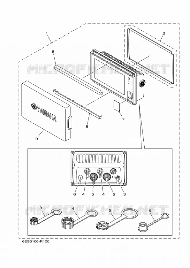 COMPTEUR MULTIFONCTION Yamaha OUTBOARD ENGINES 2 2017 JOYSTICK (TRIPLE-2F)  JOYSTICK (TRIPLE-2F)