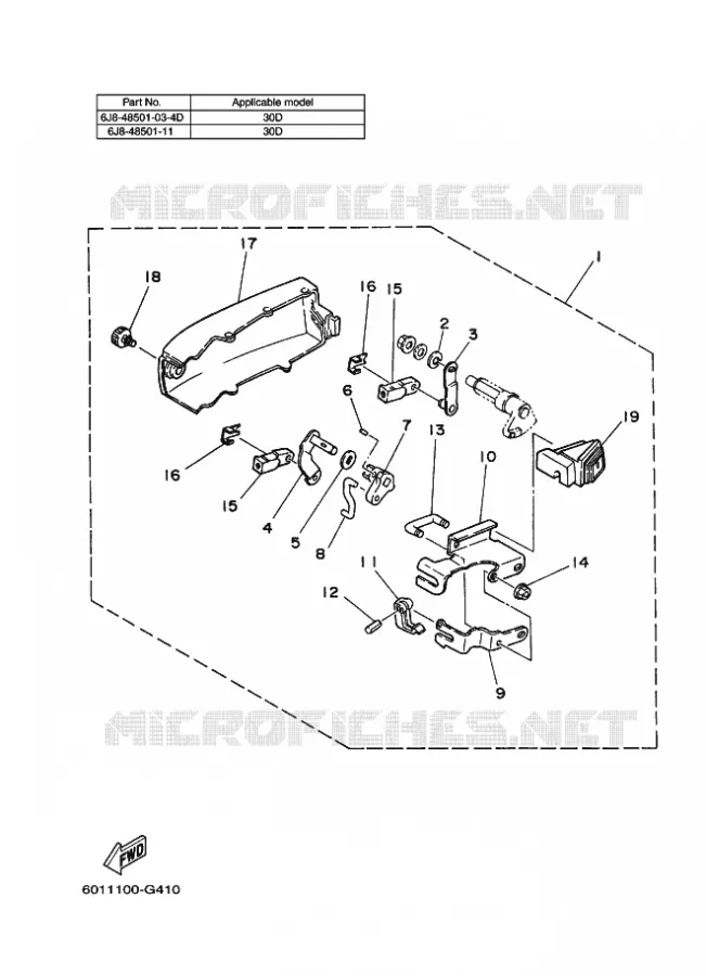 FIXATION BOITIER DE COMMANDE A DISTANCE 5 Yamaha OUTBOARD ENGINES 2012 2012 RIGGING REMOCON-2012  RIGGING REMOCON-2012