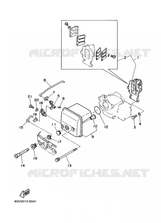 ADMISSION Yamaha OUTBOARD ENGINES 9.9hp (7.3kW) 2010 9.9  9.9FMHS