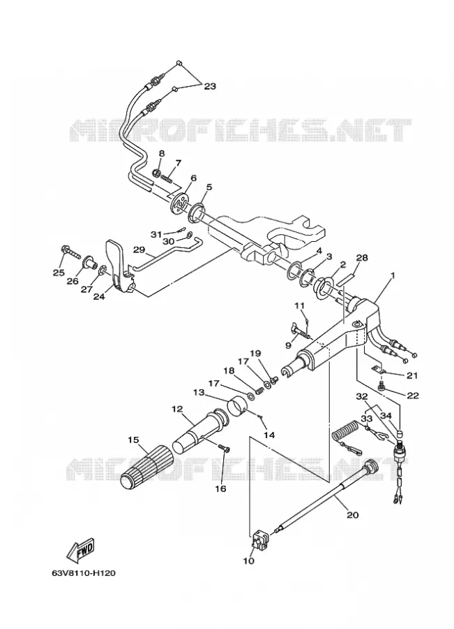 DIRECTION Yamaha OUTBOARD ENGINES 9.9hp (7.3kW) 2010 9.9  9.9FMHS