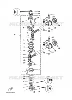 VILEBREQUIN / PISTON pour Yamaha 9.9 1999