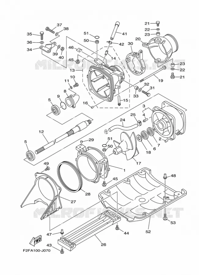 JET UNIT 1 Yamaha Waverunner 70016 2016 SJ700B-R '16  SJ700B-R '16