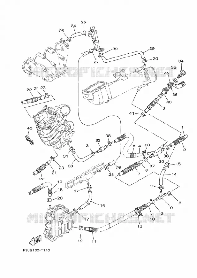 ECHAPPEMENT 2 Yamaha Waverunner 1800 2020 FX  FC1800B-V