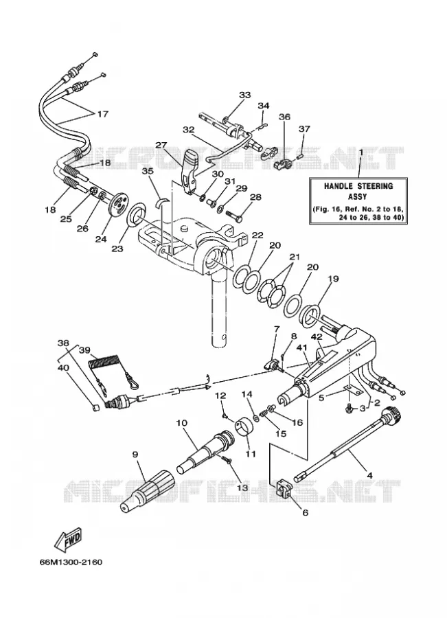 DIRECTION Yamaha OUTBOARD ENGINES 15hp (11.0kW) 2003 F15  F15AMHS