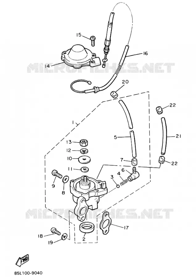 POMPE A HUILE Yamaha snowmobiles 340 2000 OVATION  CS340E