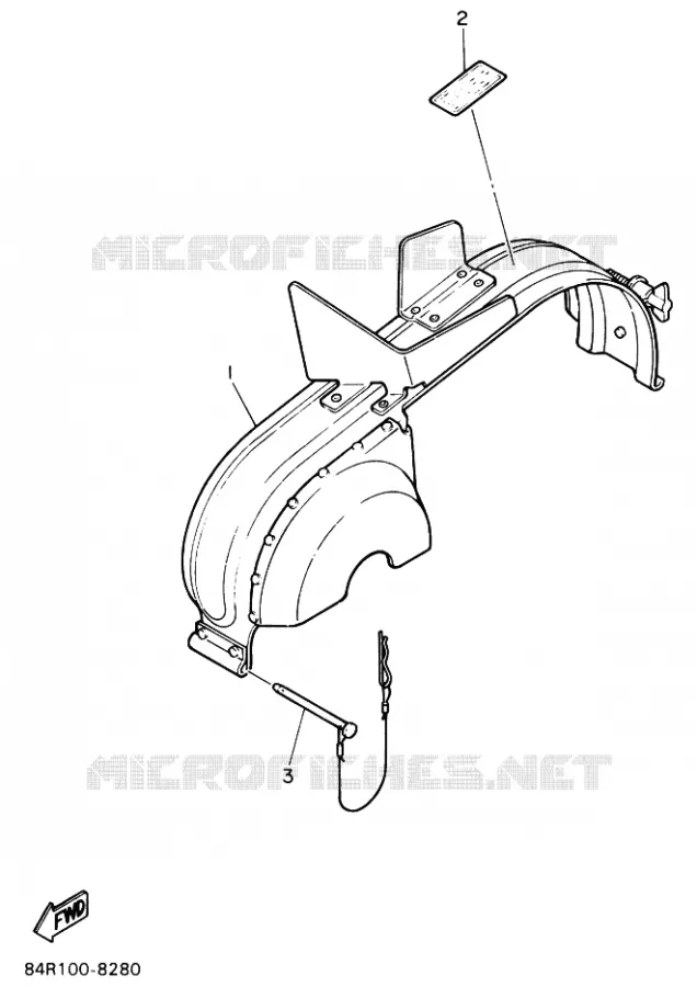PROTECTION ET BOITE DE RANGEMENT Yamaha snowmobiles 540 1989 VIKING  VK540