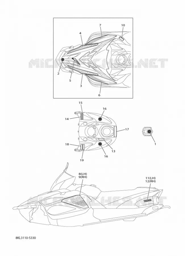 EMBLEME Yamaha snowmobiles 1000 2017 APEX  RX10R