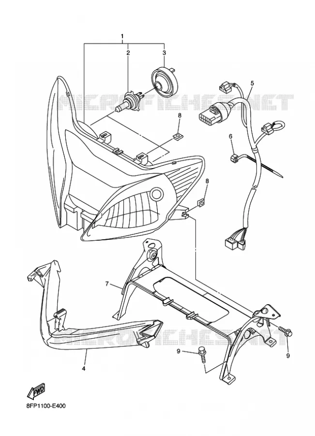PHARE Yamaha snowmobiles 1000 2006 APEX  RX10
