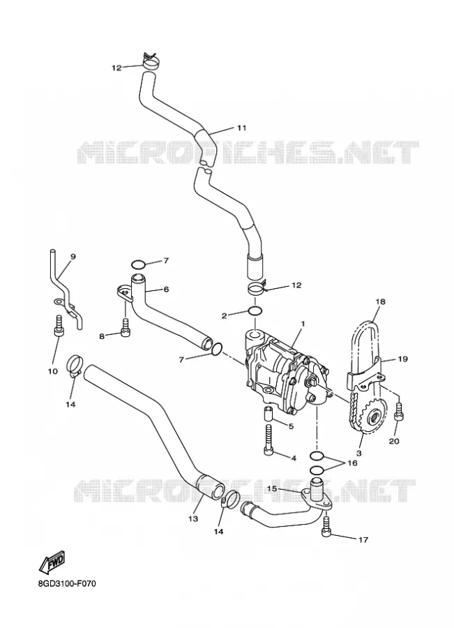 POMPE A HUILE Yamaha snowmobiles 1000 2018 APEX  RX10STL