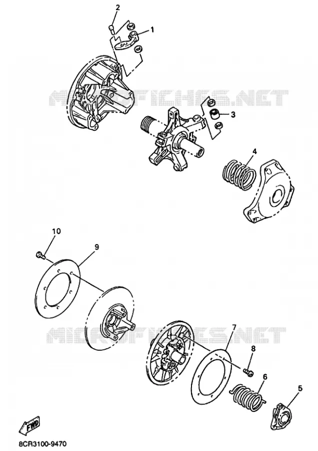 ALTERNATIVE REGLAGE TRANSMISSION 1 Yamaha snowmobiles 1000 2007 APEX  RX10STGT