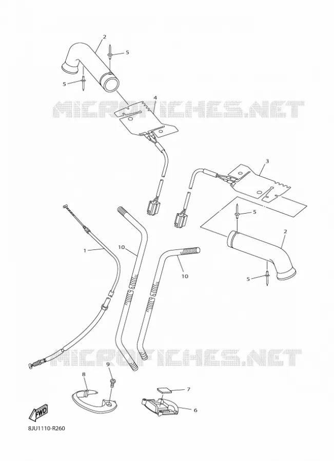 CABLE DE COMMANDE Yamaha snowmobiles 1000 2017 RS VECTOR  RS10ST2