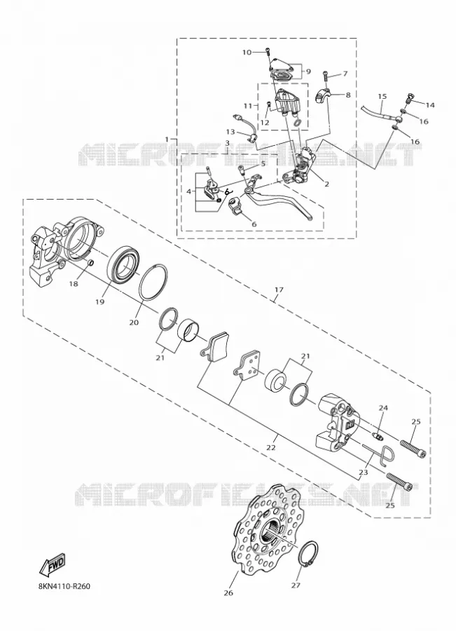 FREIN Yamaha snowmobiles 1000 2018 SIDEWINDER  SRS10RS