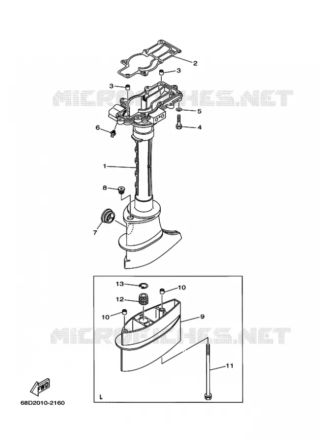FOURREAU - FUT Yamaha OUTBOARD ENGINES 4hp (2.9kW) 2005 F4  F4AMHS