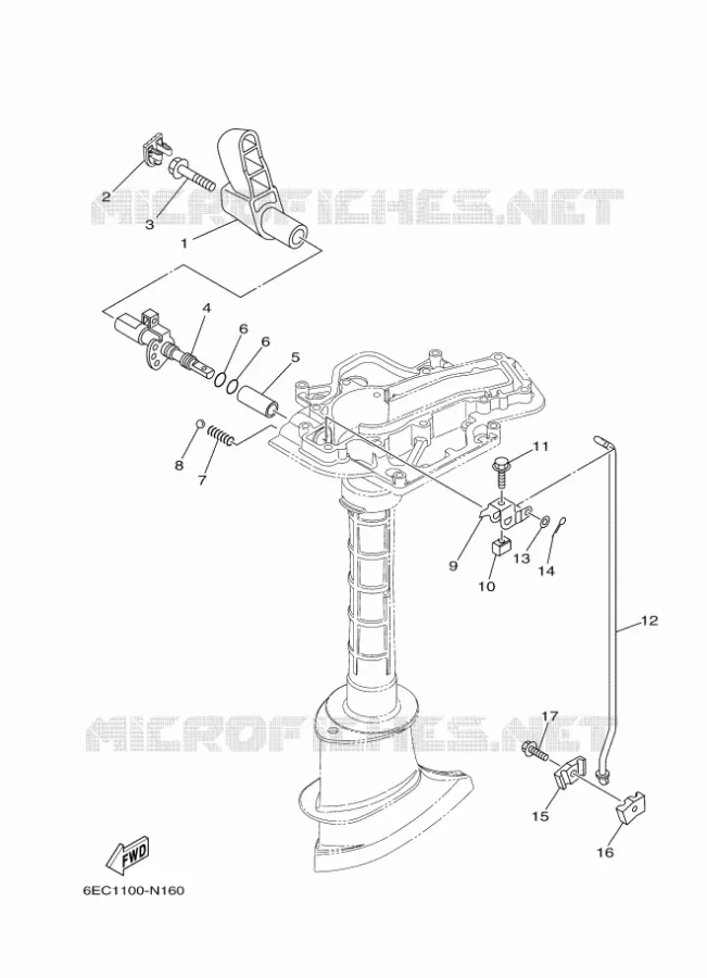 COMMANDE D'ACCELERATEUR Yamaha OUTBOARD ENGINES 5hp (3.7kW) 2017 F5  F5AMHS