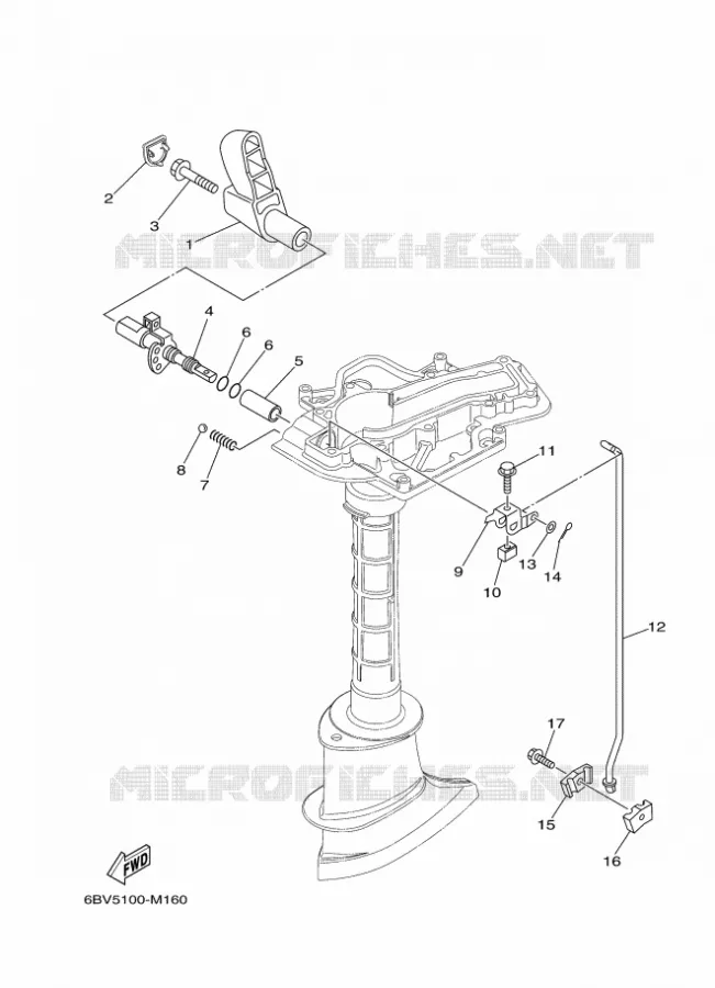 COMMANDE D'ACCELERATEUR Yamaha OUTBOARD ENGINES 5hp (3.7kW) 2013 F5  F5AMHS