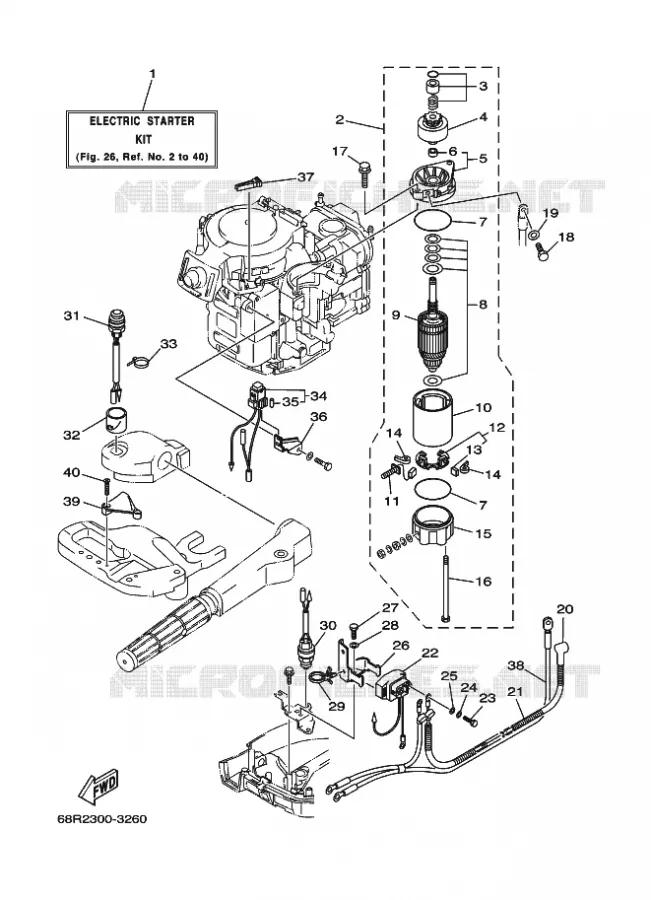 PIÈCES OPTIONNELLES Yamaha OUTBOARD ENGINES 6hp (4.4kW) 2003 F6  F6BMHL
