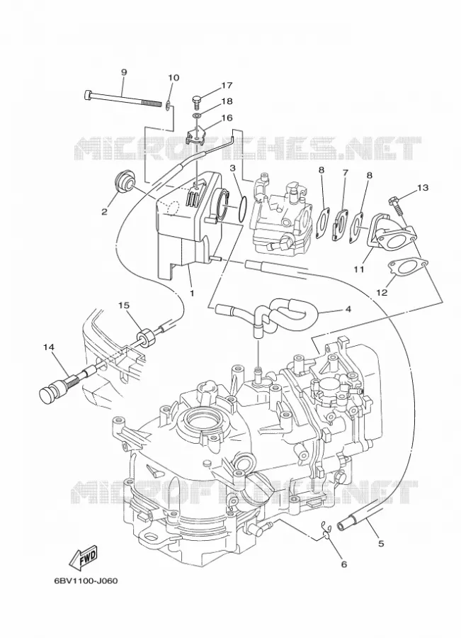 ADMISSION Yamaha OUTBOARD ENGINES 6hp (4.4kW) 2012 F6  F6CMHS