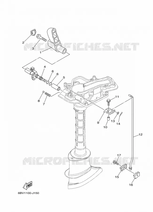 COMMANDE D'ACCELERATEUR Yamaha OUTBOARD ENGINES 6hp (4.4kW) 2012 F6  F6CMHS