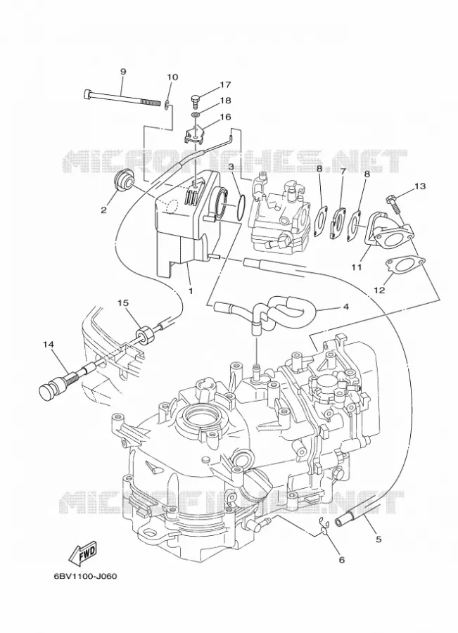 ADMISSION Yamaha OUTBOARD ENGINES 6hp (4.4kW) 2012 F6  F6CMHS