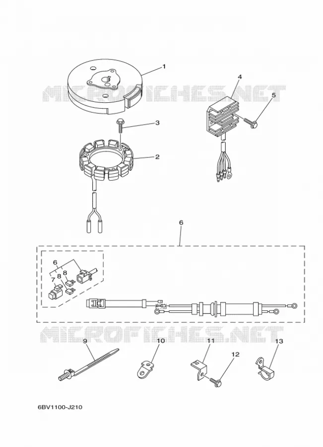 PIÈCES OPTIONNELLES Yamaha OUTBOARD ENGINES 6hp (4.4kW) 2010 F6  F6CMHS