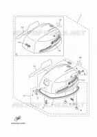 CAPOT SUPERIEUR pour Yamaha F9.9 2019