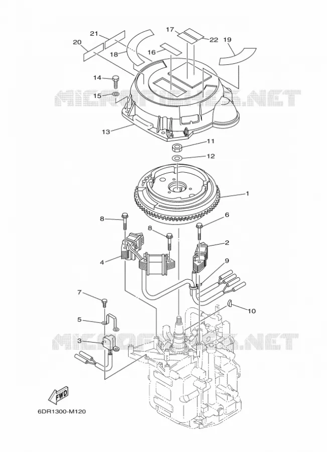 GENERATEUR Yamaha OUTBOARD ENGINES 9.9hp (7.3kW) 2014 F9.9  F9.9JMHL