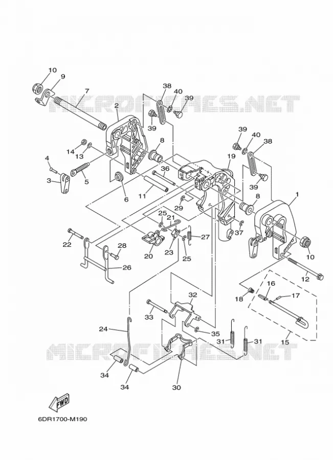 SUPPORT 1 Yamaha OUTBOARD ENGINES 9.9hp (7.3kW) 2014 F9.9  F9.9JMHL