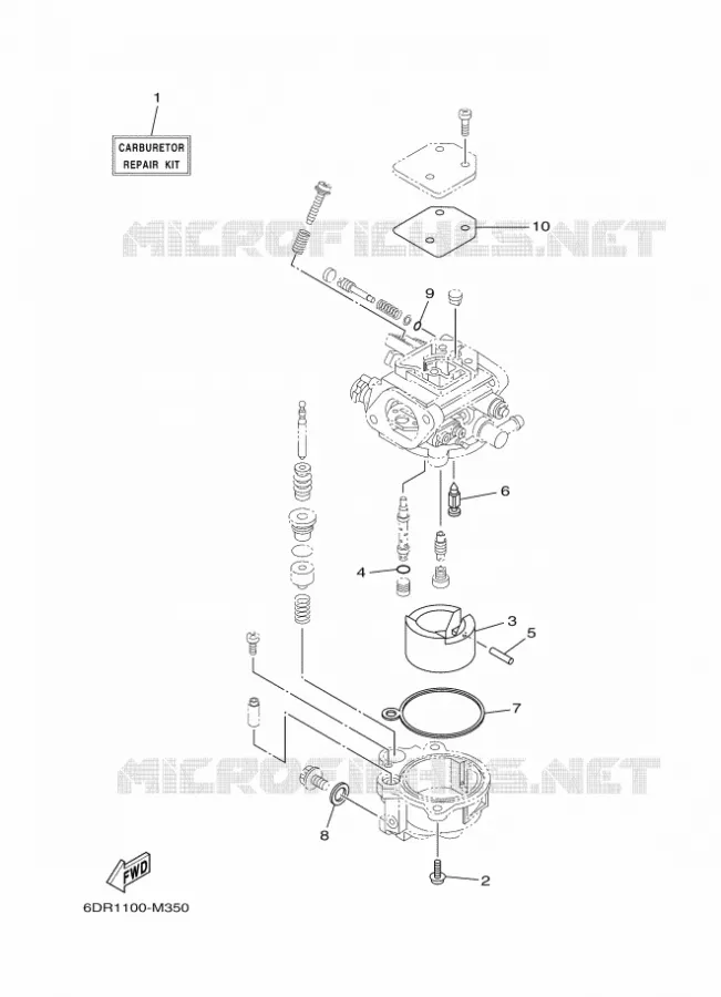KIT DE REPARATION 2 Yamaha OUTBOARD ENGINES 9.9hp (7.3kW) 2014 F9.9  F9.9JES