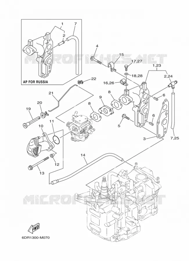 ADMISSION Yamaha OUTBOARD ENGINES 9.9hp (7.3kW) 2014 F9.9  F9.9JEL