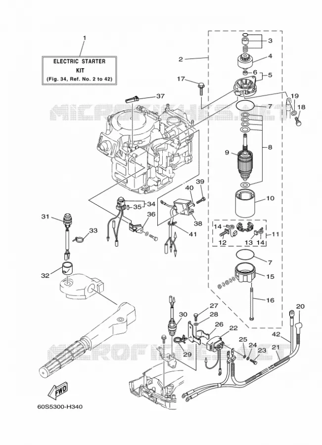 PIÈCES OPTIONNELLES 1 Yamaha OUTBOARD ENGINES 8hp (5.9kW) 2010 FT8  FT8DMHL