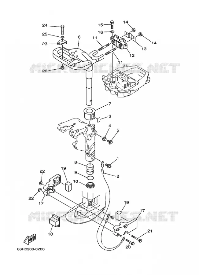 SUPPORT 3 Yamaha OUTBOARD ENGINES 8hp (5.9kW) 2006 FT8  FT8DMHX