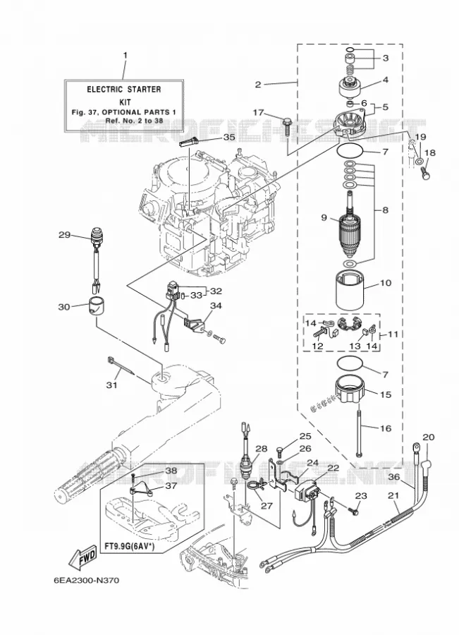 PIÈCES OPTIONNELLES 1 Yamaha OUTBOARD ENGINES 8hp (5.9kW) 2015 FT8  FT8GMHX