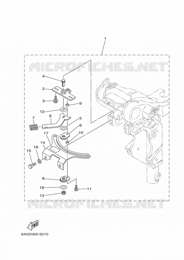 PIECES DE DIRECTION Yamaha OUTBOARD ENGINES 20hp (14.7kW) 2019 F20  F20BEPS