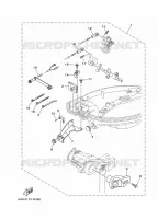 FIXATION BOITIER DE COMMANDE A DISTANCE pour Yamaha F20 2011