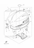CAPOT SUPERIEUR pour Yamaha F30 2012