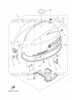 CAPOT SUPERIEUR pour Yamaha F30 2012