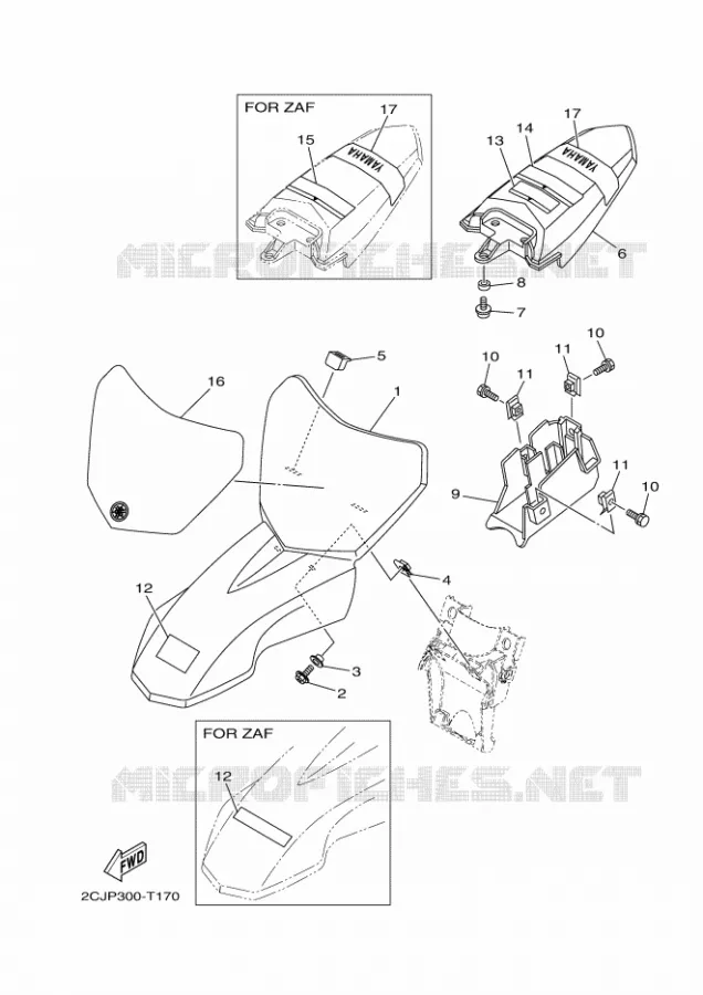 GARDE BOUE Yamaha MOTO 50 2019 TTR  TT-R50E