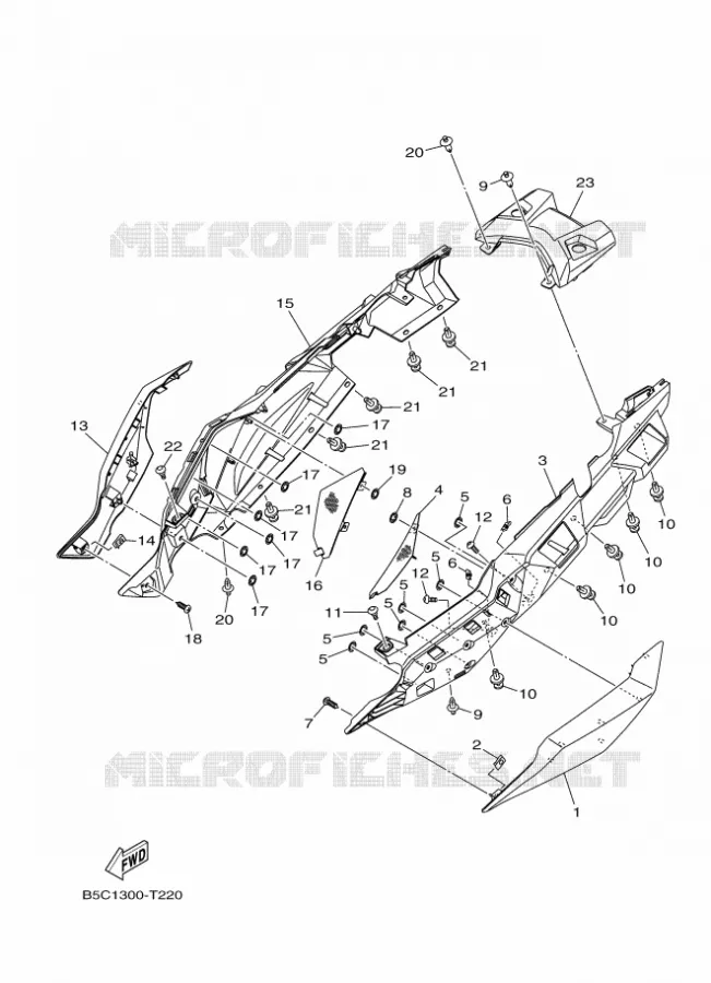 COUVERCLE LATERAL Yamaha MOTO 900 2019 TRACER  MTT850D