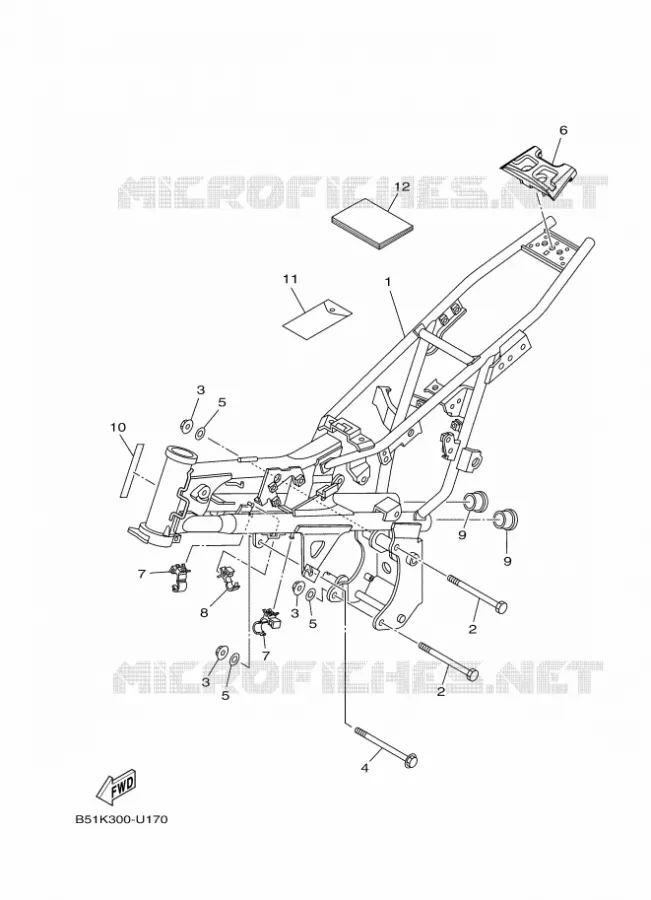 CADRE Yamaha MOTO 110 2019 TTR  TT-R110E