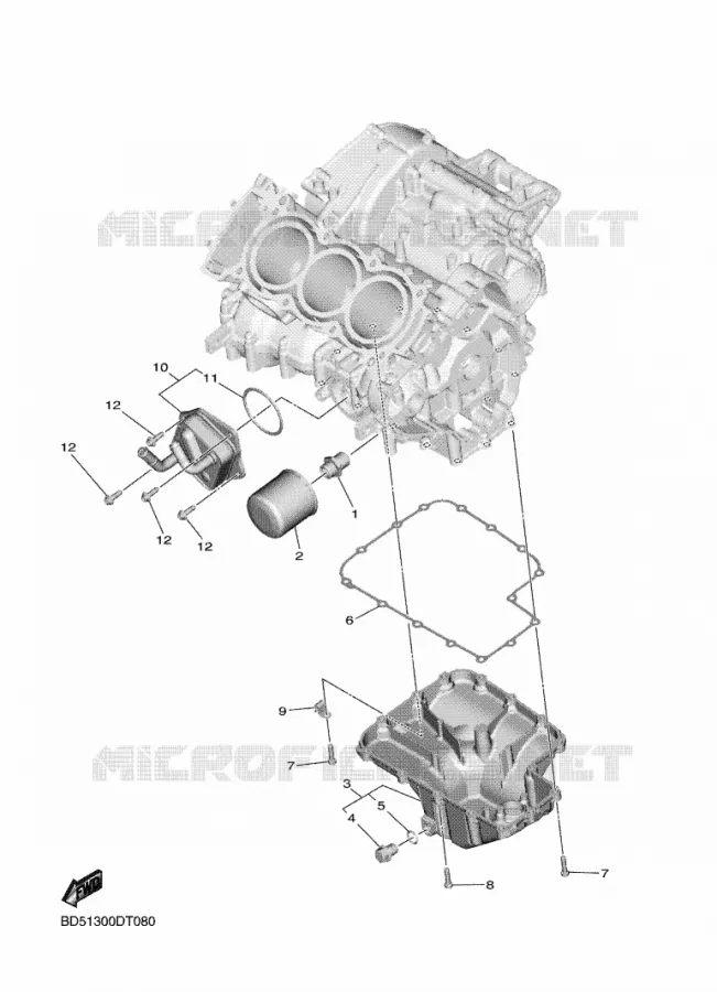 FILTRE A HUILE Yamaha MOTO 900 2019 NIKEN  MXT850D