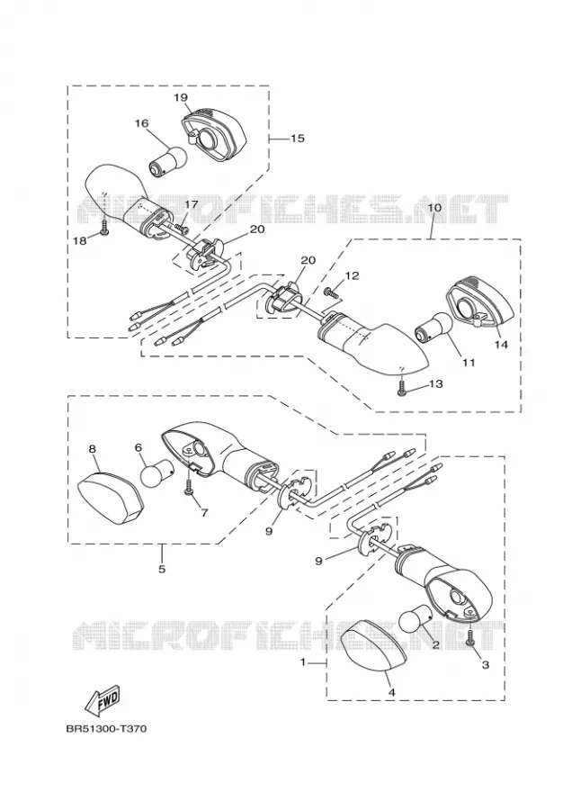 CLIGNOTANT Yamaha MOTO 300 2019 R3  YZF320-A