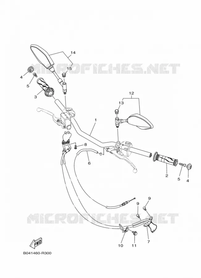 GUIDON ET CABLES Yamaha MOTO 300 2019 MT  MTN320-A