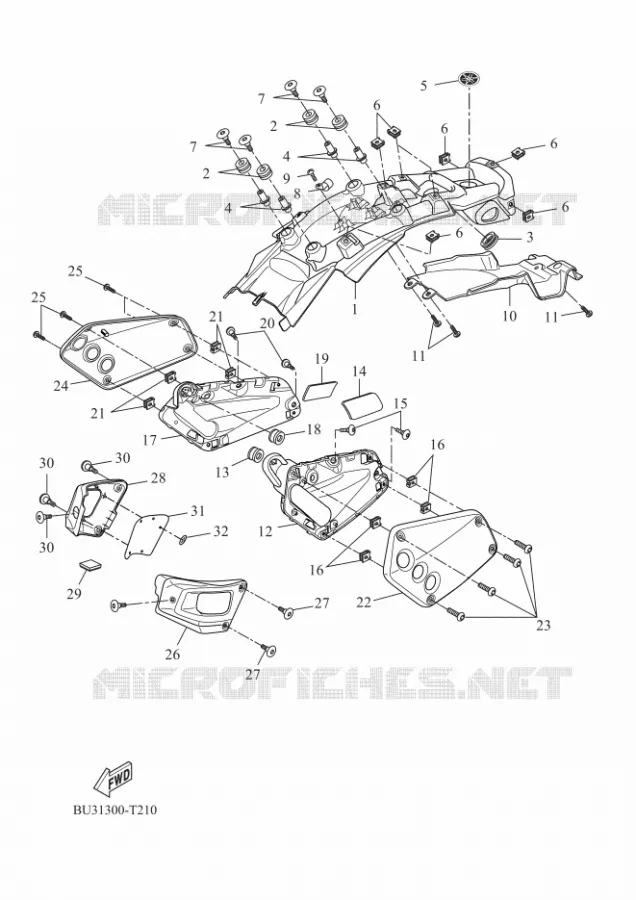 COUVERCLE LATERAL Yamaha MOTO 700 2019 XSR  MTM690-U